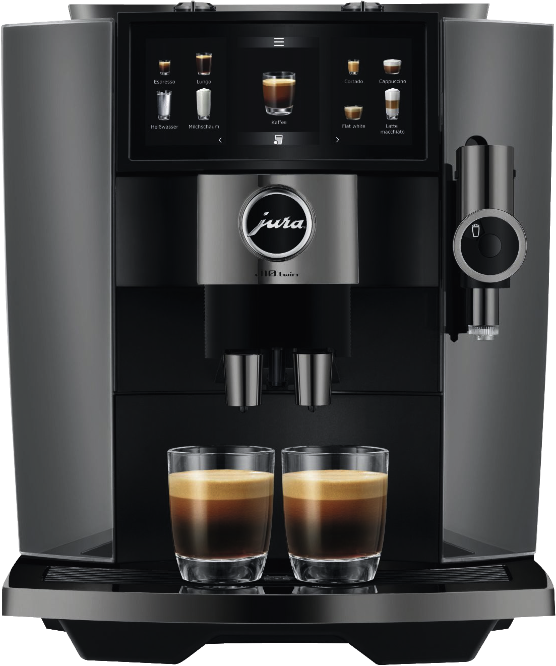 JURA J10 twin (EA) Diamond Onyx | Kaffeevollautomat | 2 Mahlwerke | 15 bar | 1,9 l Tank
