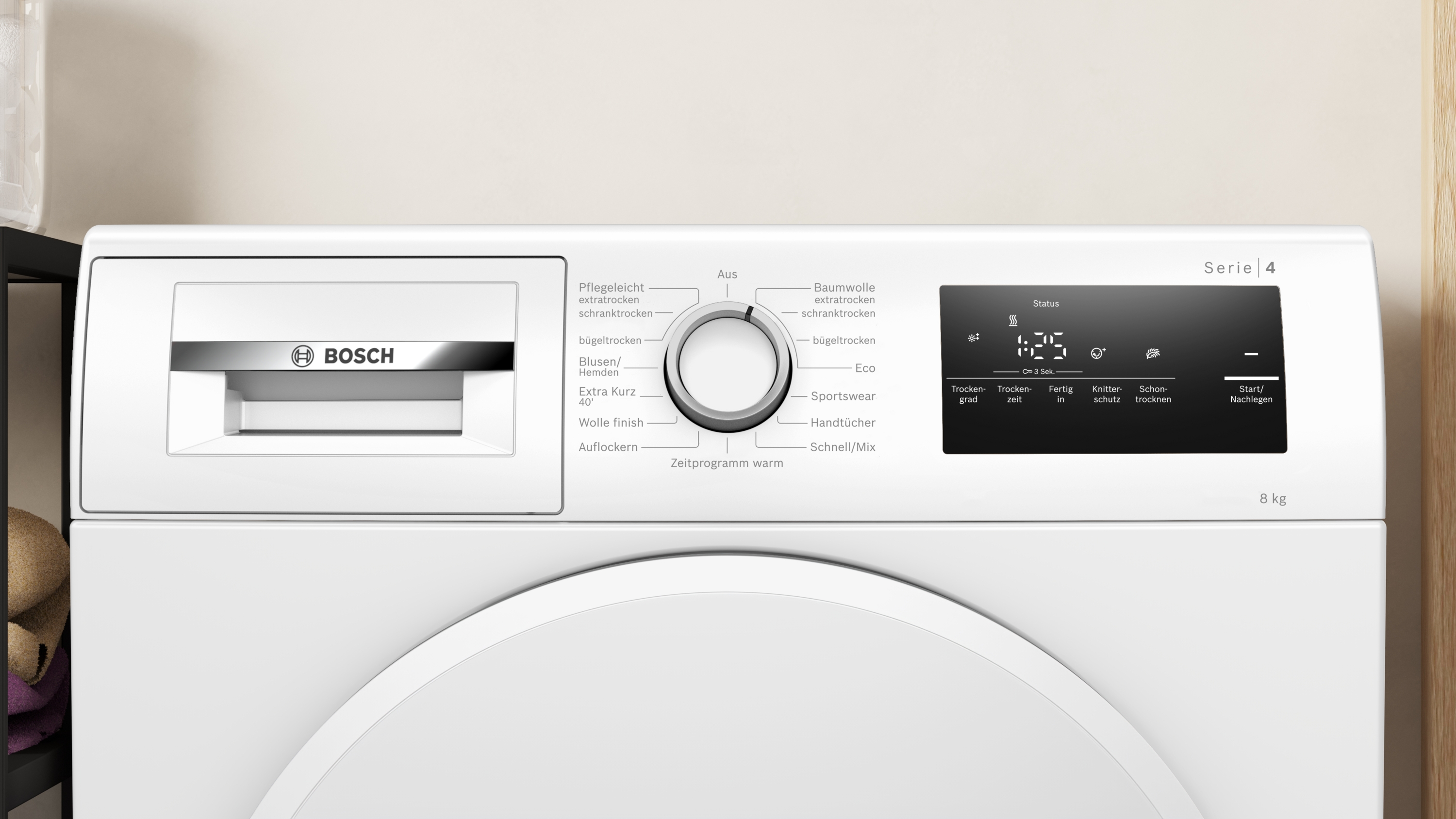 Bosch WTH83V94 Wärmepumpentrockner | EasyClean-Filter | Auto Dry | EEK D | 63dB