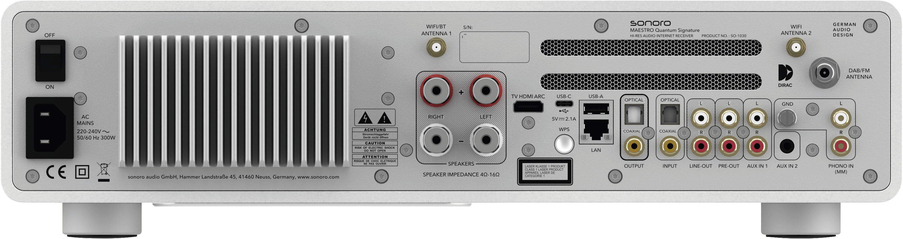 Sonoro MAESTRO Quantum Signature | Hi-Res Netzwerk-Receiver | CD | DAB+/Internet-Radio | Bluetooth