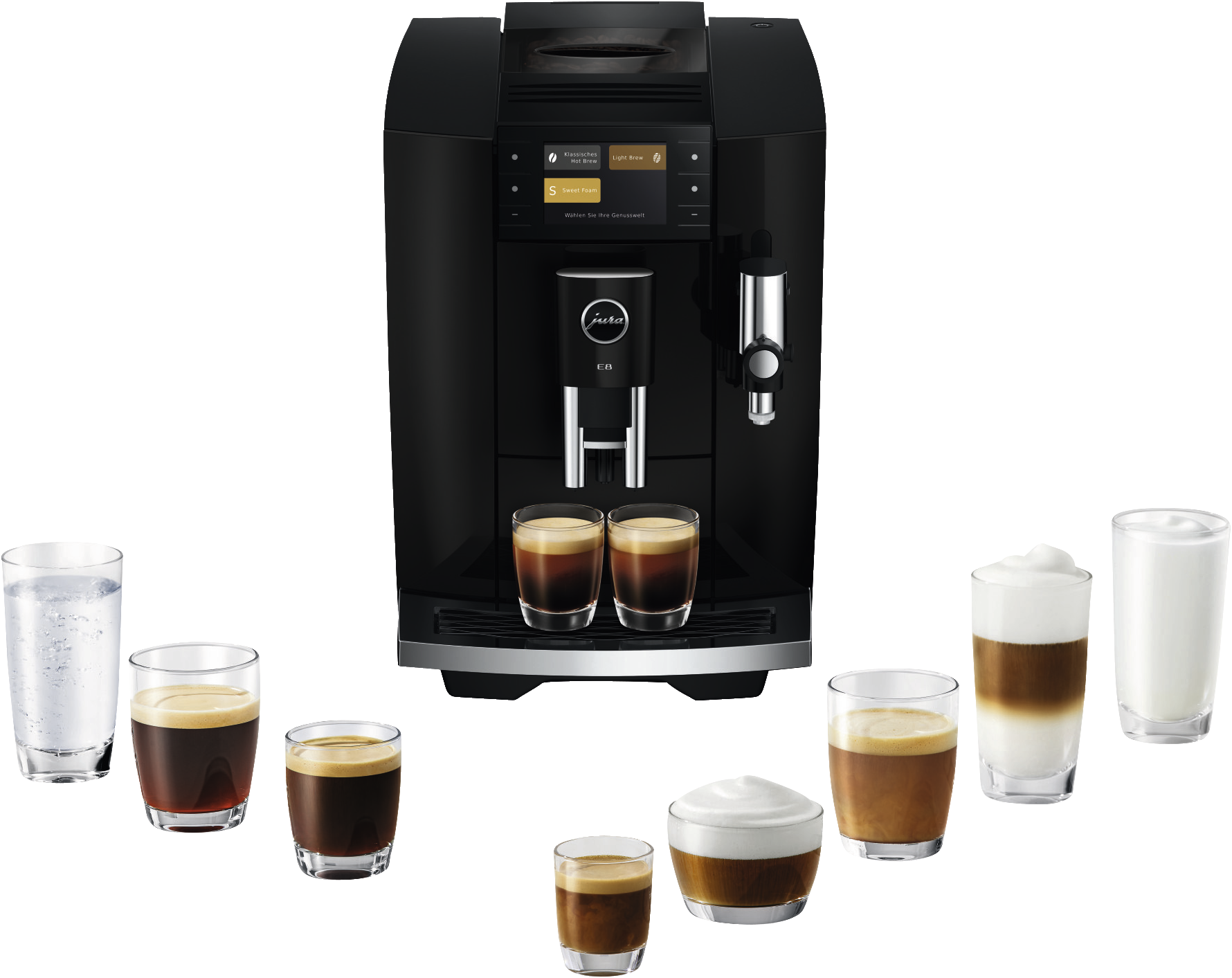 JURA E8 (ED) Piano Black | Kaffeevollautomat | 15 bar | 1,9 l Tank