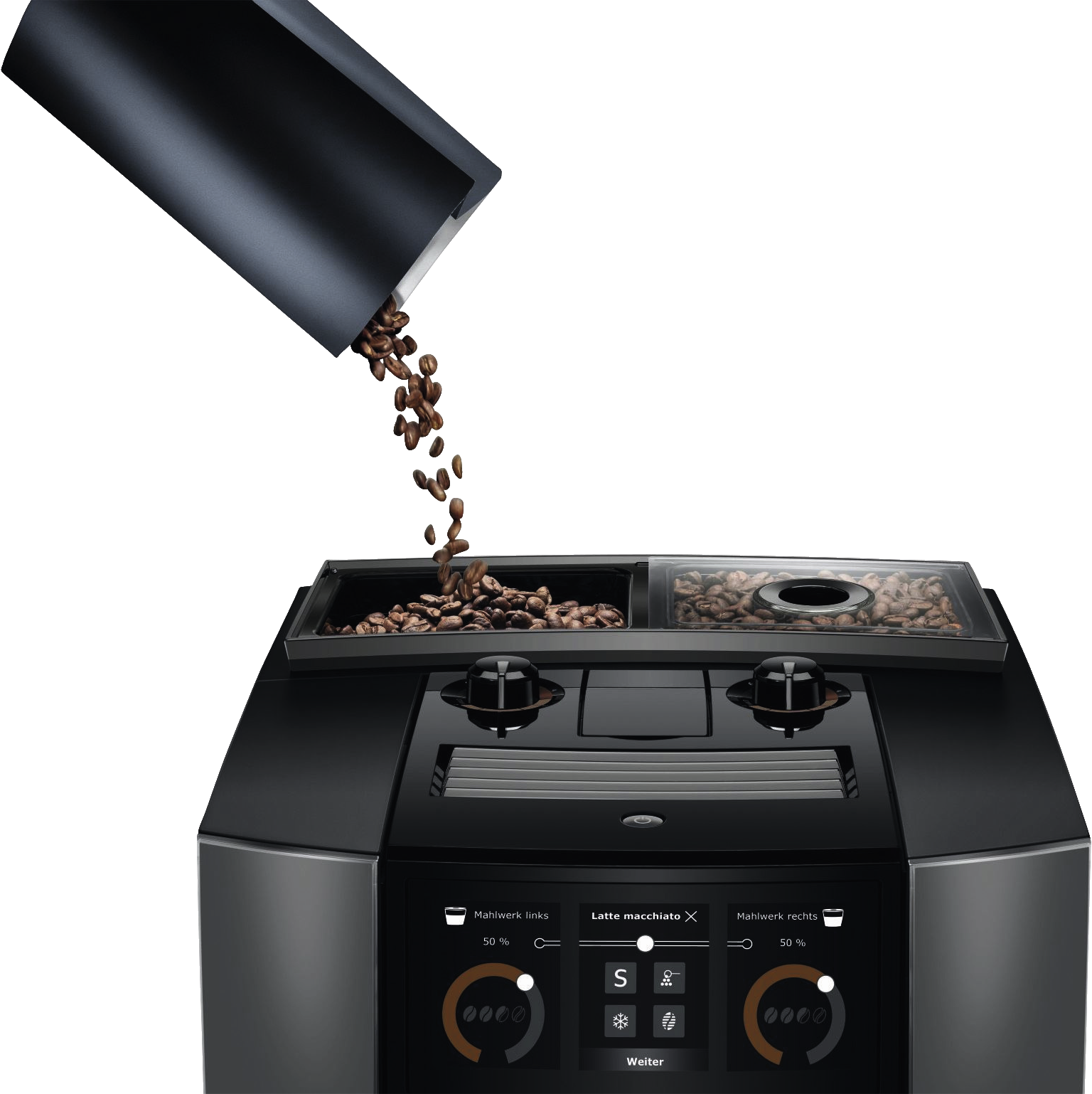 JURA J10 twin (EA) Diamond Onyx | Kaffeevollautomat | 2 Mahlwerke | 15 bar | 1,9 l Tank