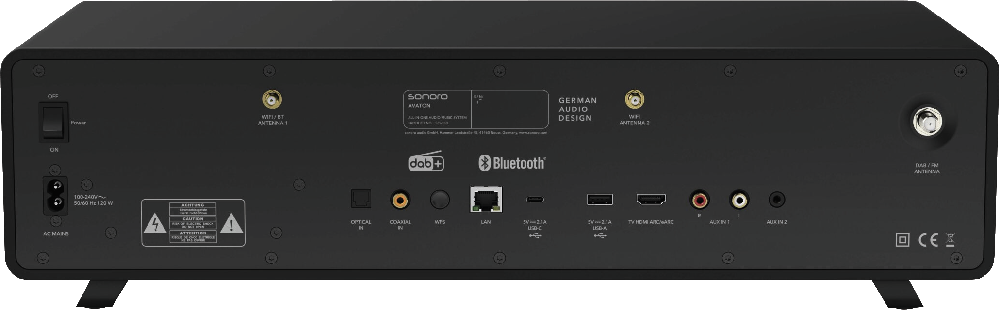 Sonoro AVATON | DAB+/UKW-Radio | Internet-Radio | Bluetooth | 4" Display