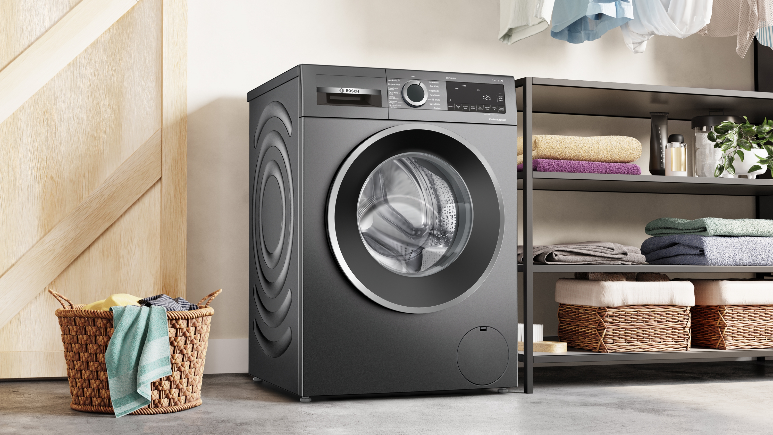 Bosch WGG244ZR90 Waschmaschine | 9 kg | 1400 U/min | Iron Assist | Speed Perfect | EEK A
