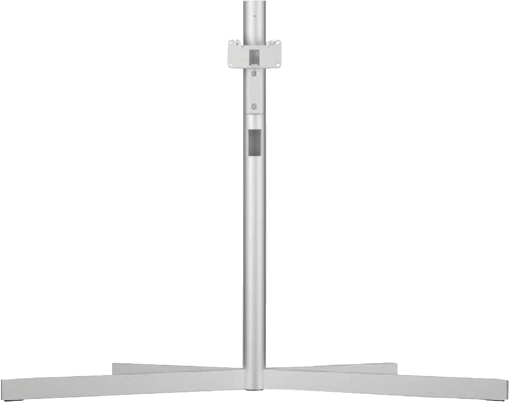 Loewe floor stand stellar motor 65 | Alu-Silber | für 65 Zoll | schwenkbar