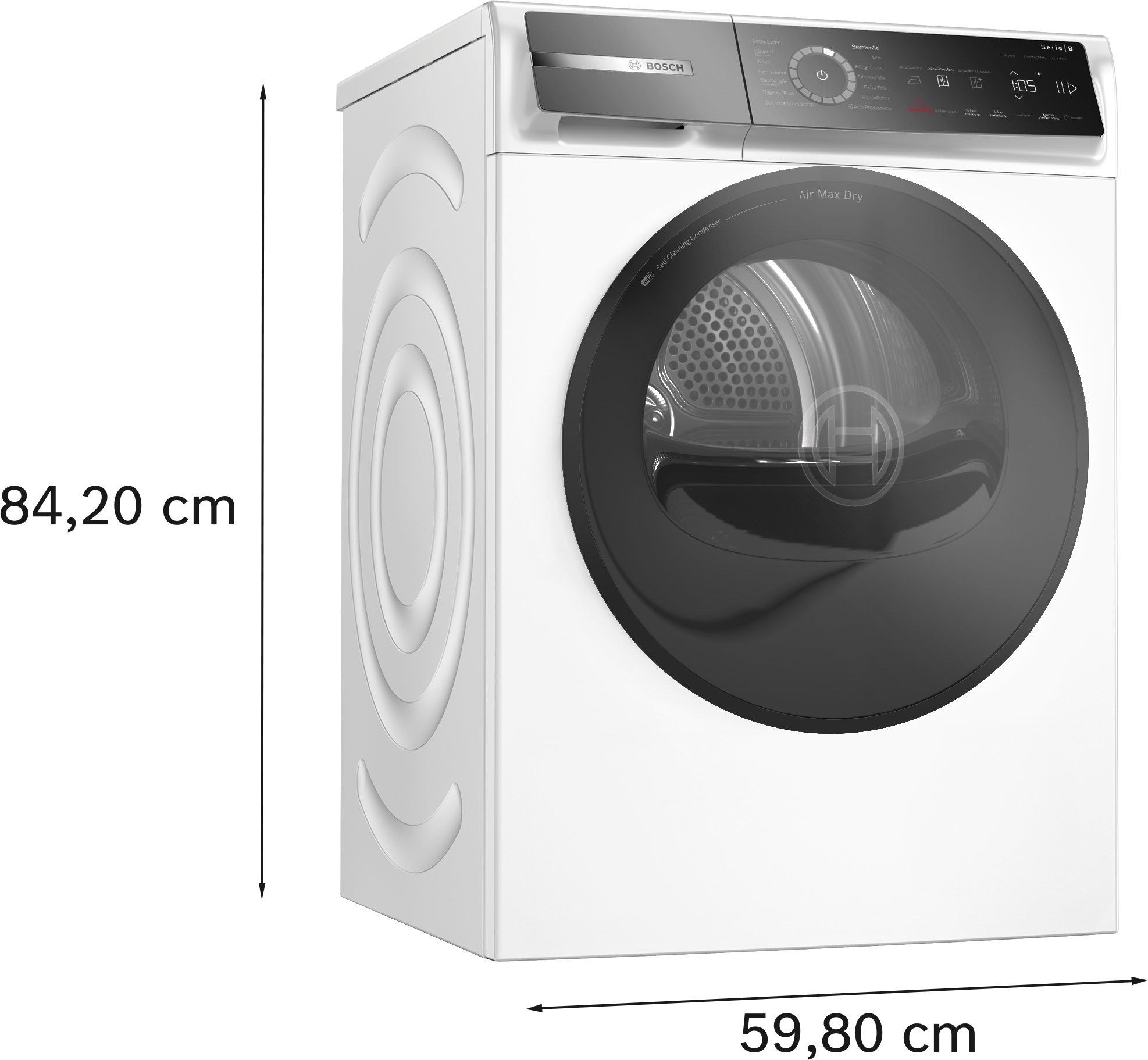 Bosch WRB247C90 Wärmepumpentrockner | 9 kg | Auto Dry | Air Max Dry | Cool Dry | Selbstr. Kondensator