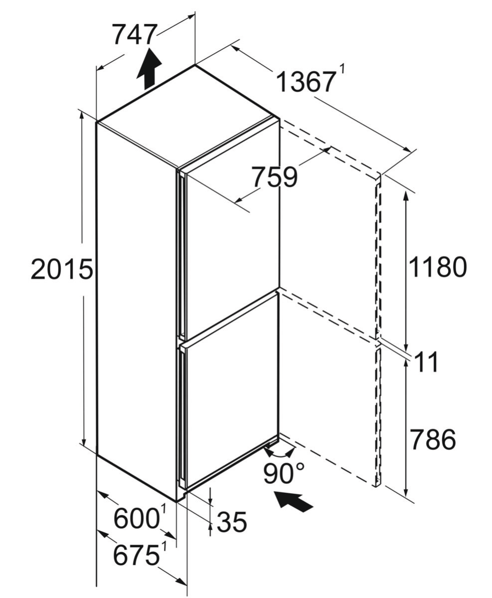 Liebherr CNsfa 7723-20 - Kühl-Gefrierkombi 201,5 x 74 cm | Plus | EasyFresh + NoFrost | SmartSteel