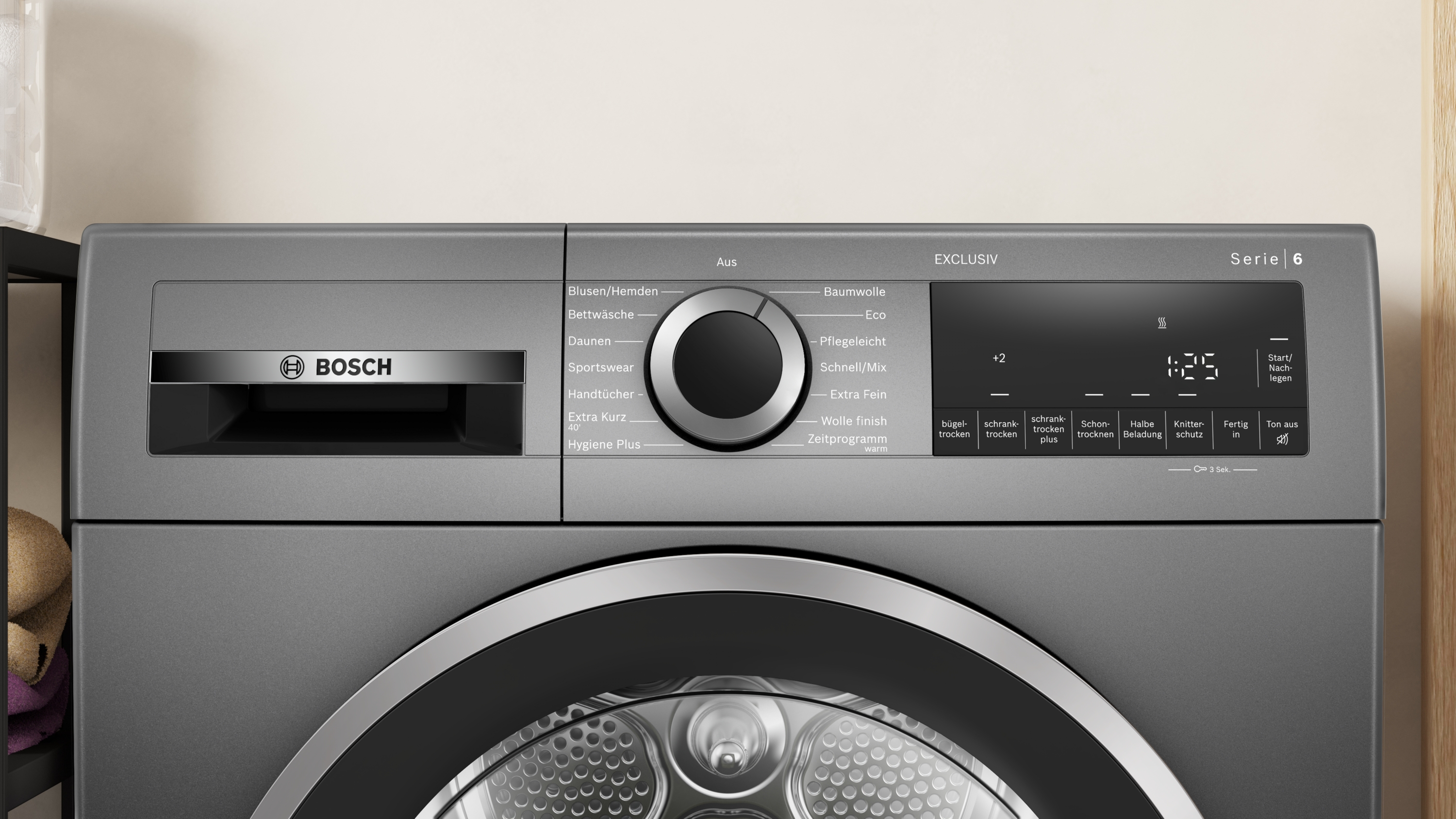Bosch WQG233DR91 Wärmepumpentrockner | 9 kg | Auto Dry | EasyClean-Filter | EEK C | 64 dB