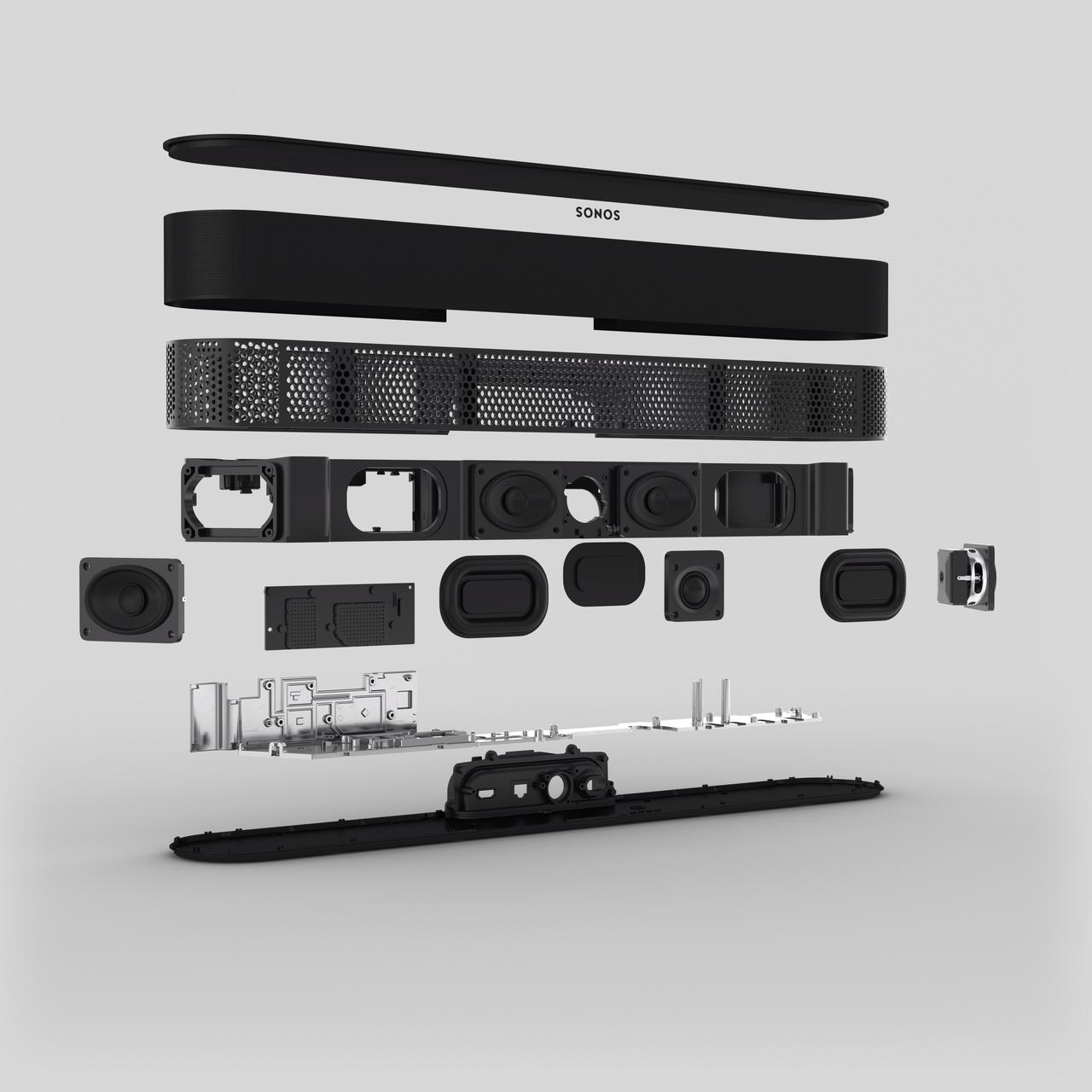 Sonos Beam (2. Generation) Smart Soundbar mit Amazon Alexa Sprachsteuerung und Dolby Atmos