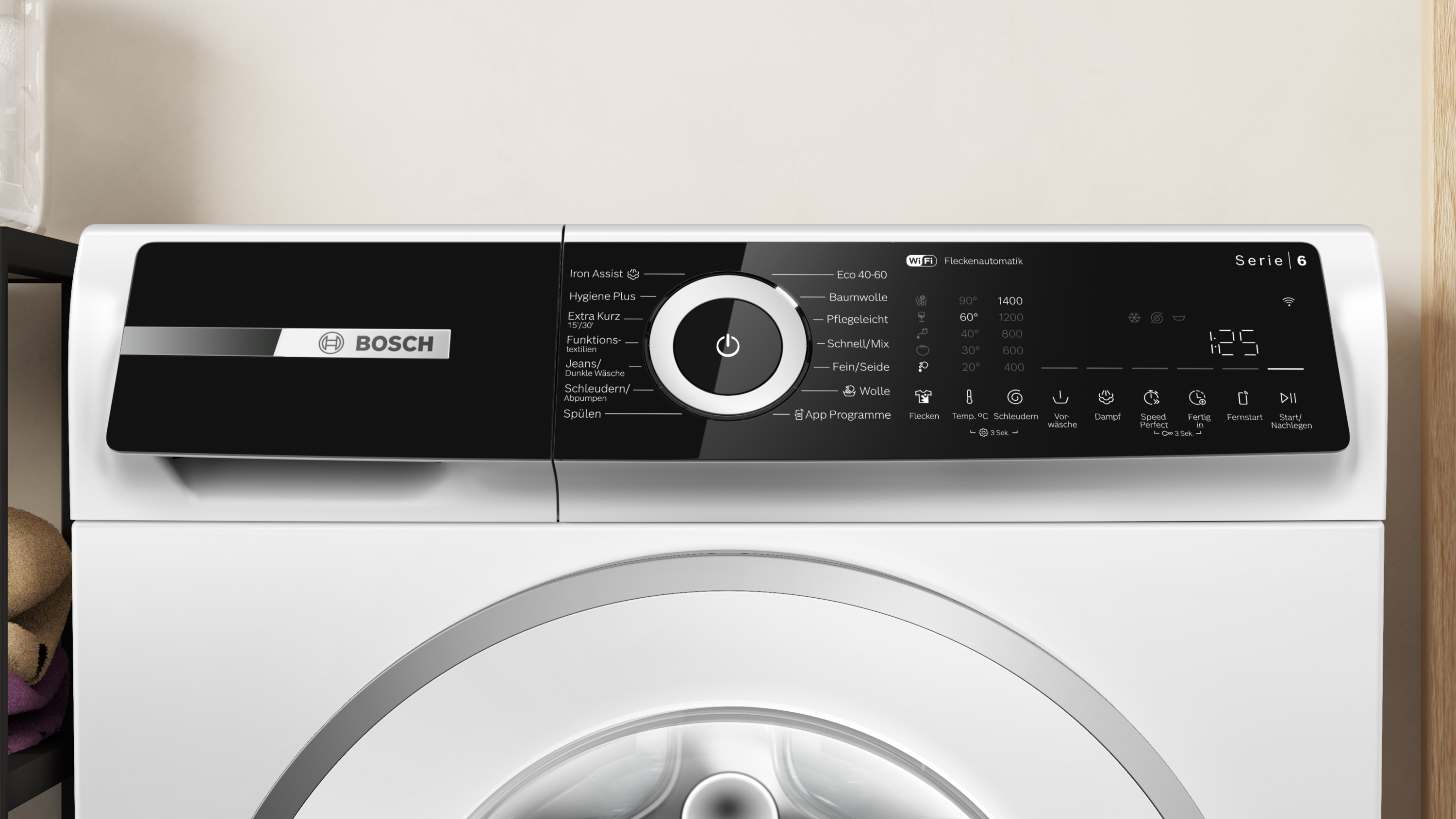 Bosch WGN244M91 Waschmaschine | 9 kg | 1400 U/min | Iron Assist | Fleckenautomatik | EEK A