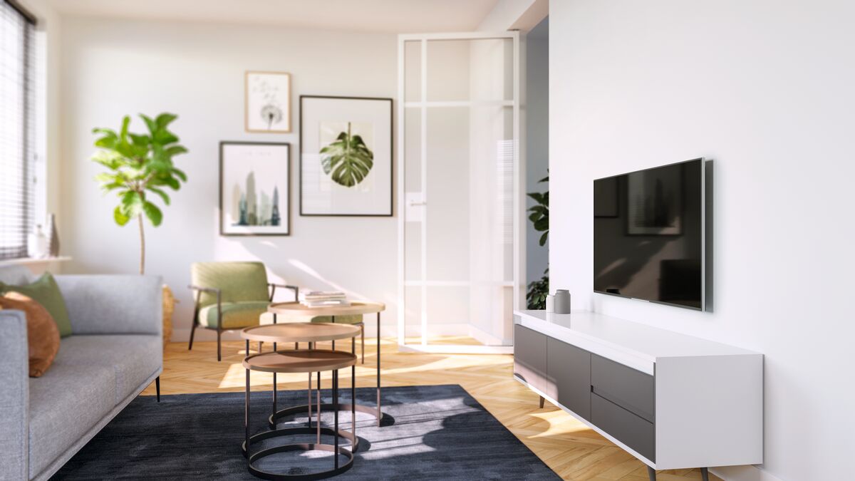 Vogels Comfort TVM3205 Flache TV-Wandhalterung bis 50 Zoll