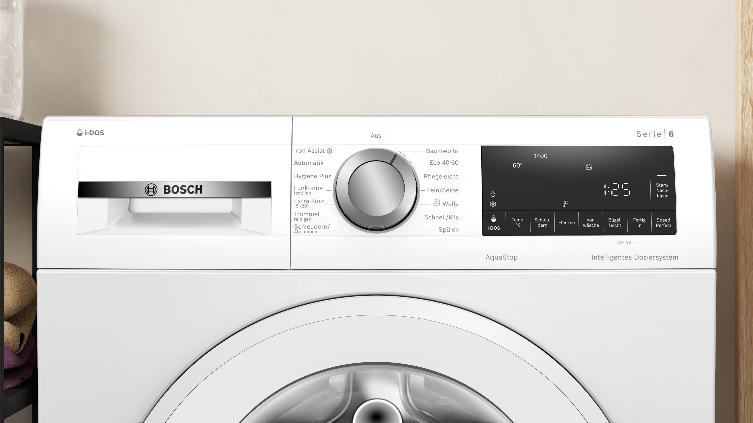 Bosch WGG244F90 Waschmaschine | 9kg | 1400 U/min | i-DOS | Iron Assist | Speed Perfect | EEK A