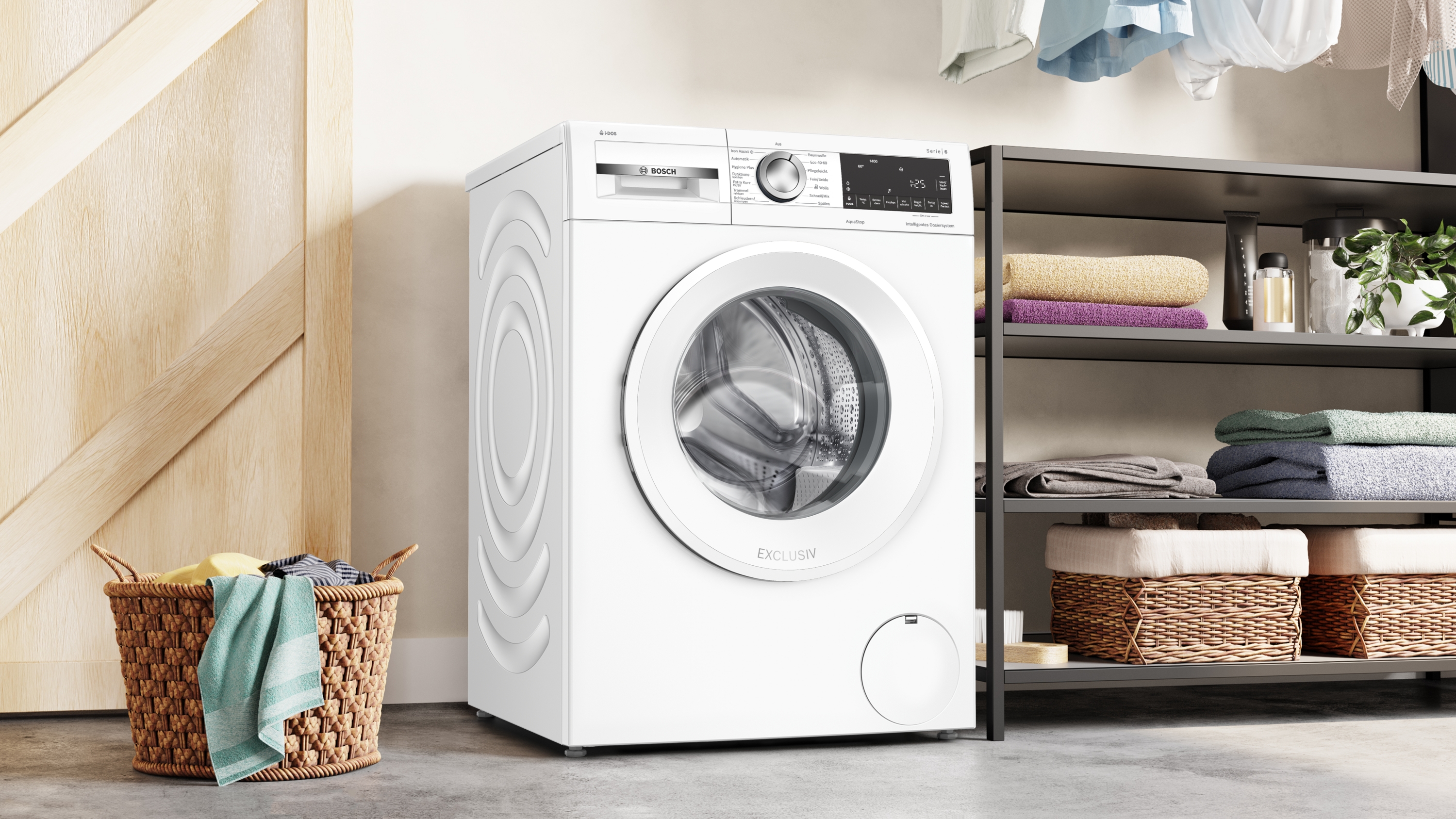 Bosch WGG244F90 Waschmaschine | 9kg | 1400 U/min | i-DOS | Iron Assist | Speed Perfect | EEK A