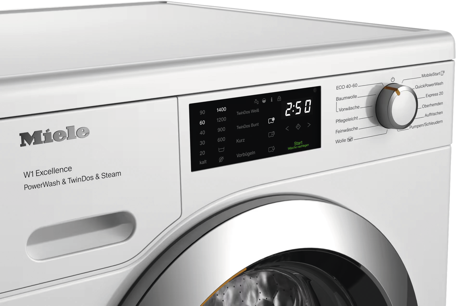 Miele WEG 885 WPS | W1 | 9 kg | QuickPowerWash | SteamCare | TwinDos | EEK A