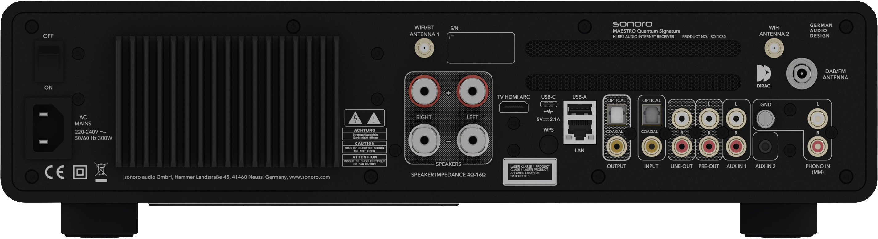 Sonoro MAESTRO Quantum Signature | Hi-Res Netzwerk-Receiver | CD | DAB+/Internet-Radio | Bluetooth