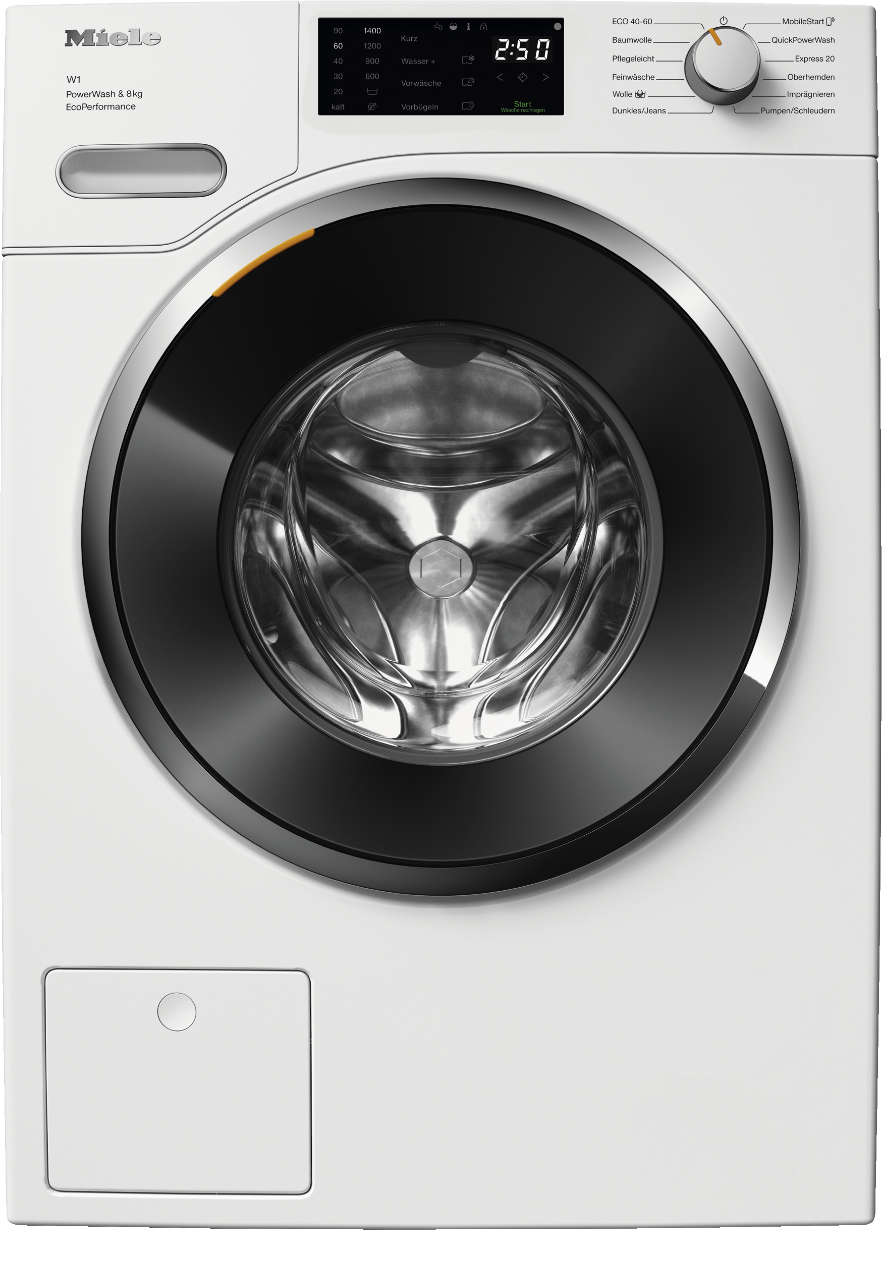 Miele WWE 460 WPS | W1 | 8 kg | 68 dB | QuickPowerWash | SteamCare | EEK A
