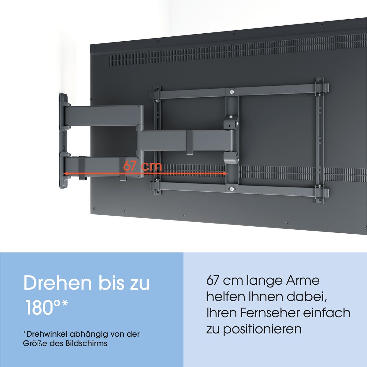Vogels TVM3845 Schwenkbare TV-Wandhalterung 55-100 Zoll