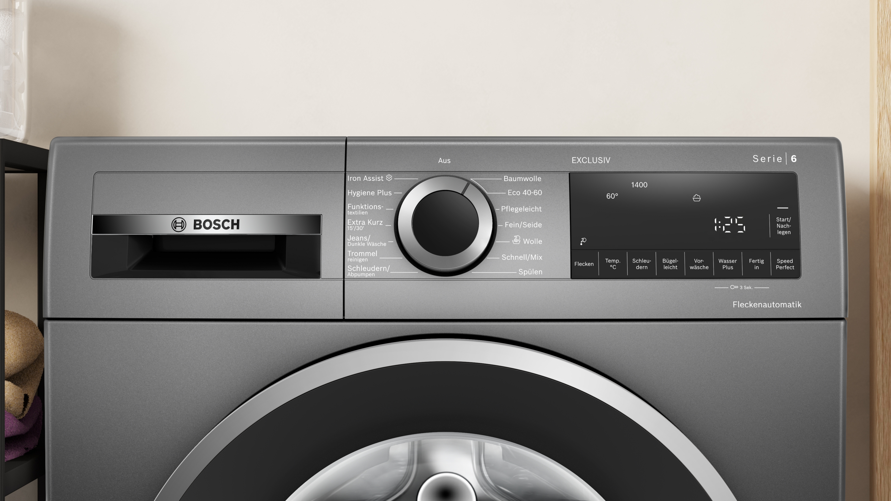 Bosch WGG244ZR90 Waschmaschine | 9 kg | 1400 U/min | Iron Assist | Speed Perfect | EEK A