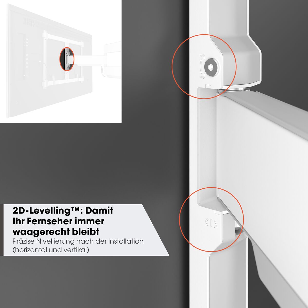 Vogels ELITE TVM5645 Schwenkbarer TV-Wandhalter für Geräte von 40"-77"