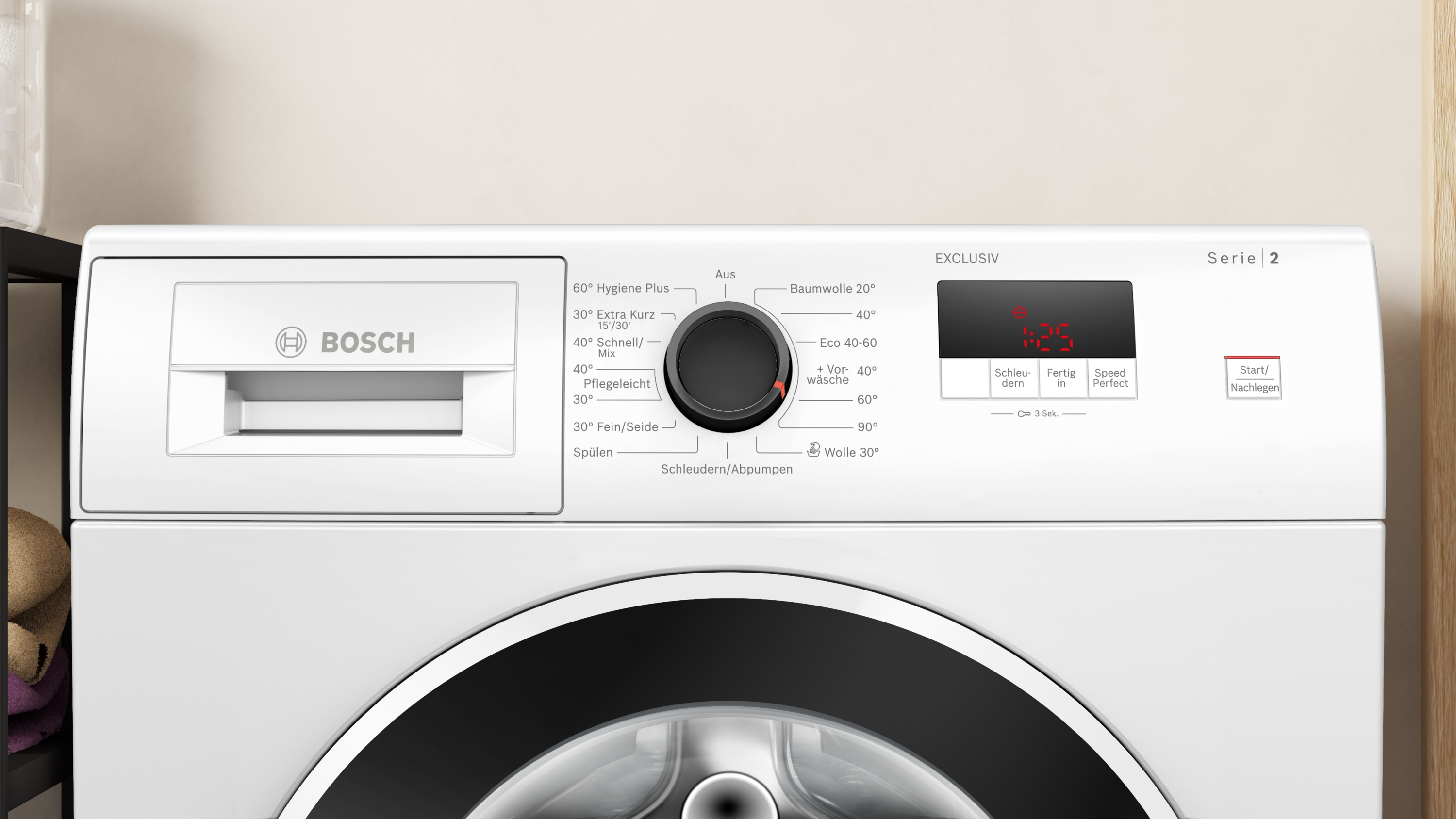 Bosch WGE02490 Waschmaschine | 7kg | 1400 U/min | Speed Perfect | EEK A | 70dB
