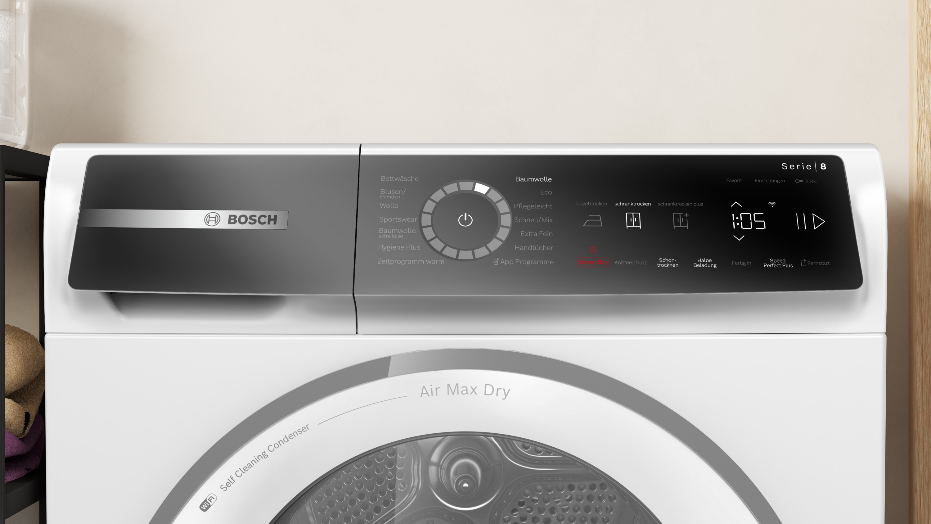 Bosch WRB247C90 Wärmepumpentrockner | 9 kg | Auto Dry | Air Max Dry | Cool Dry | Selbstr. Kondensator