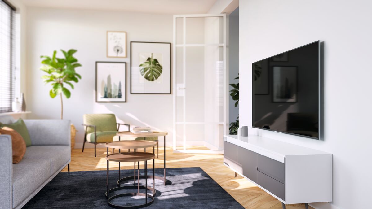Vogels Comfort TVM3605 Flache TV-Wandhalterung bis 100 Zoll