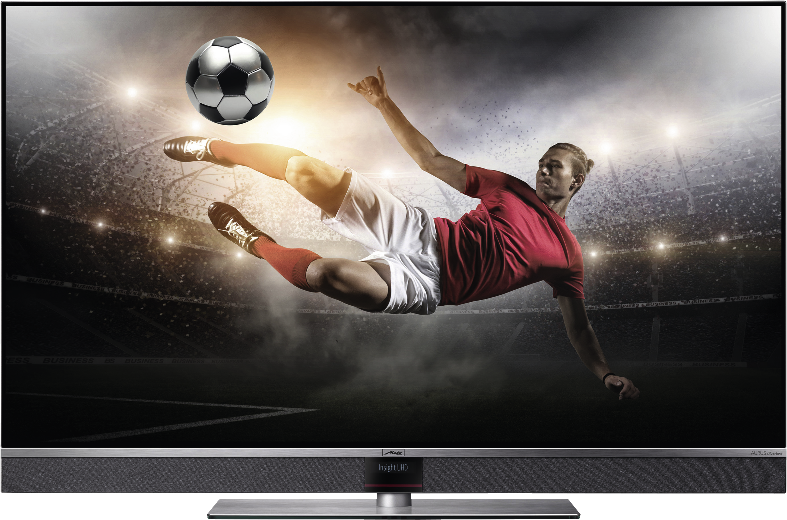 Metz Aurus silverline 48 FA65 OLED twin R | 48 Zoll 4K Smart TV | integr. Festplatte