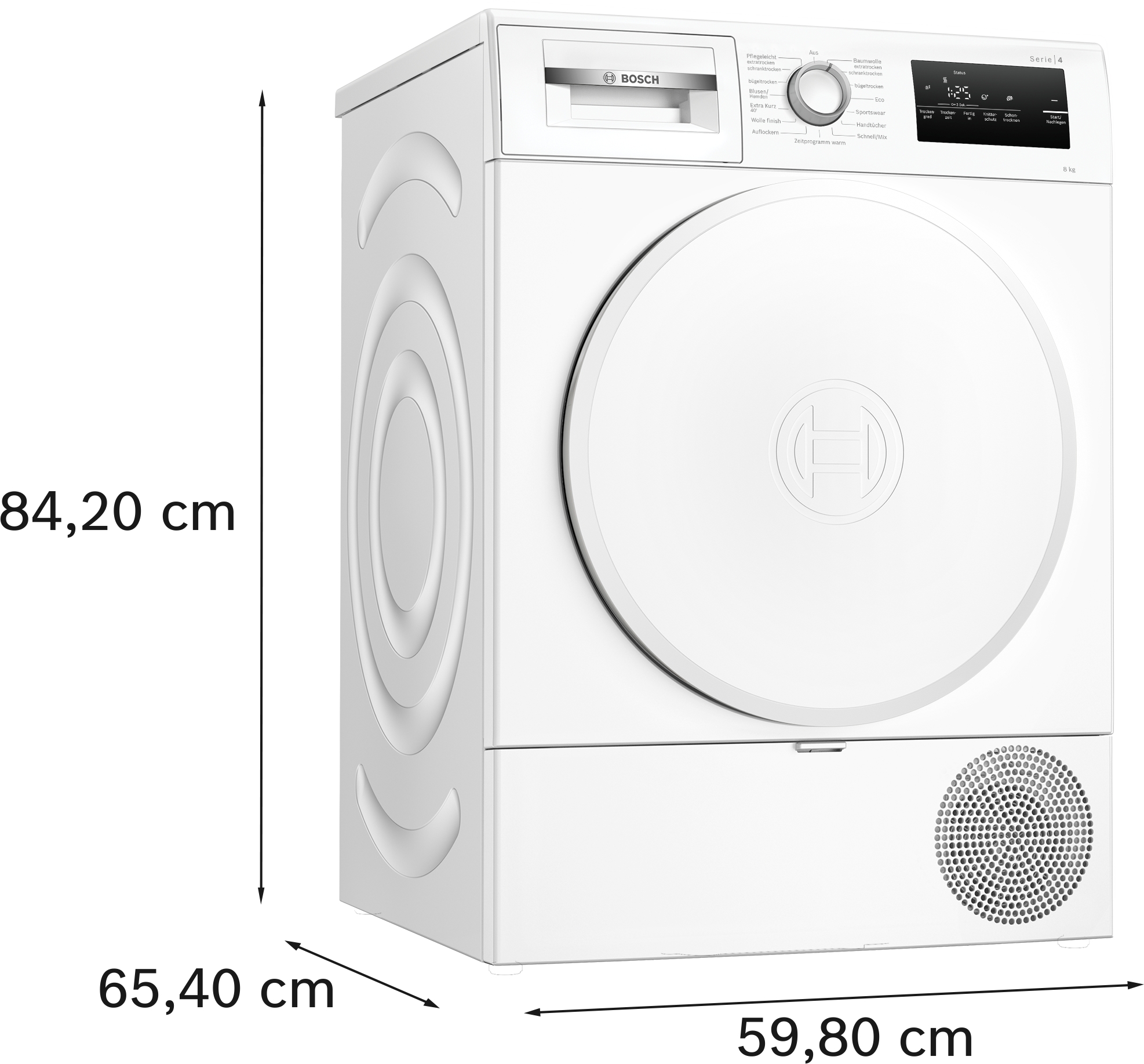 Bosch WTH83V94 Wärmepumpentrockner | EasyClean-Filter | Auto Dry | EEK D | 63dB
