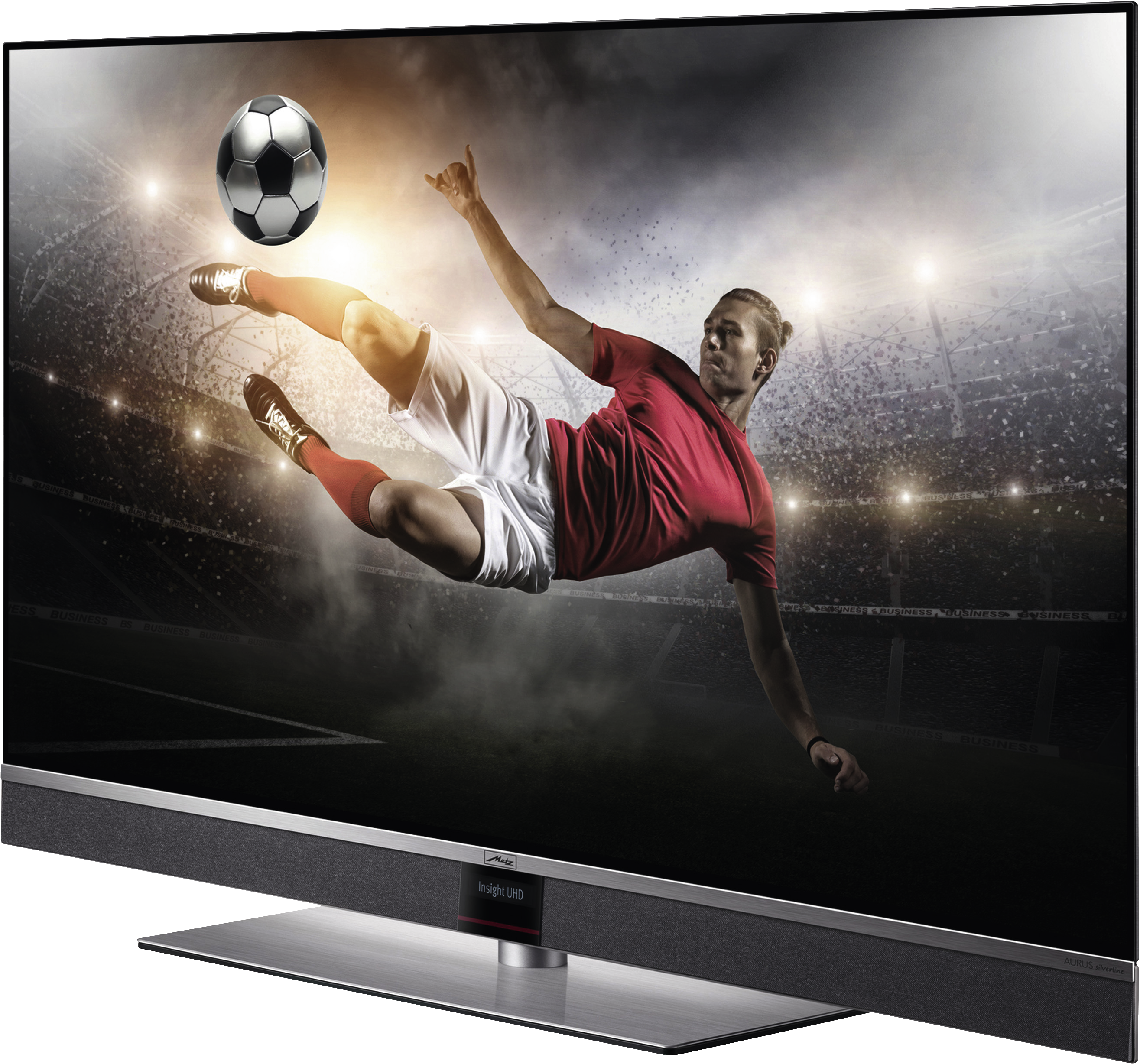 Metz Aurus silverline 48 FA65 OLED twin R | 48 Zoll 4K Smart TV | integr. Festplatte