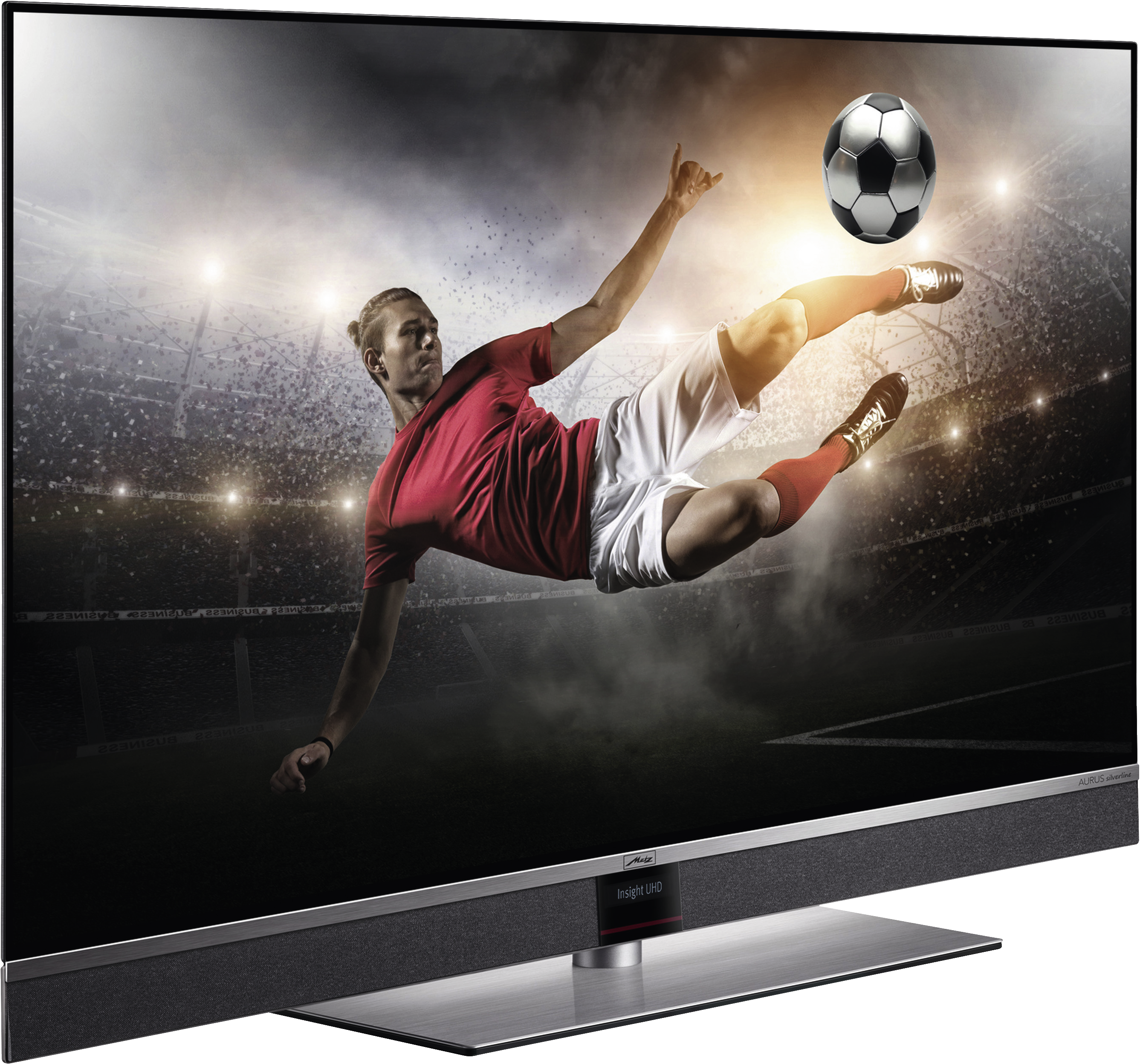 Metz Aurus silverline 48 FA65 OLED twin R | 48 Zoll 4K Smart TV | integr. Festplatte