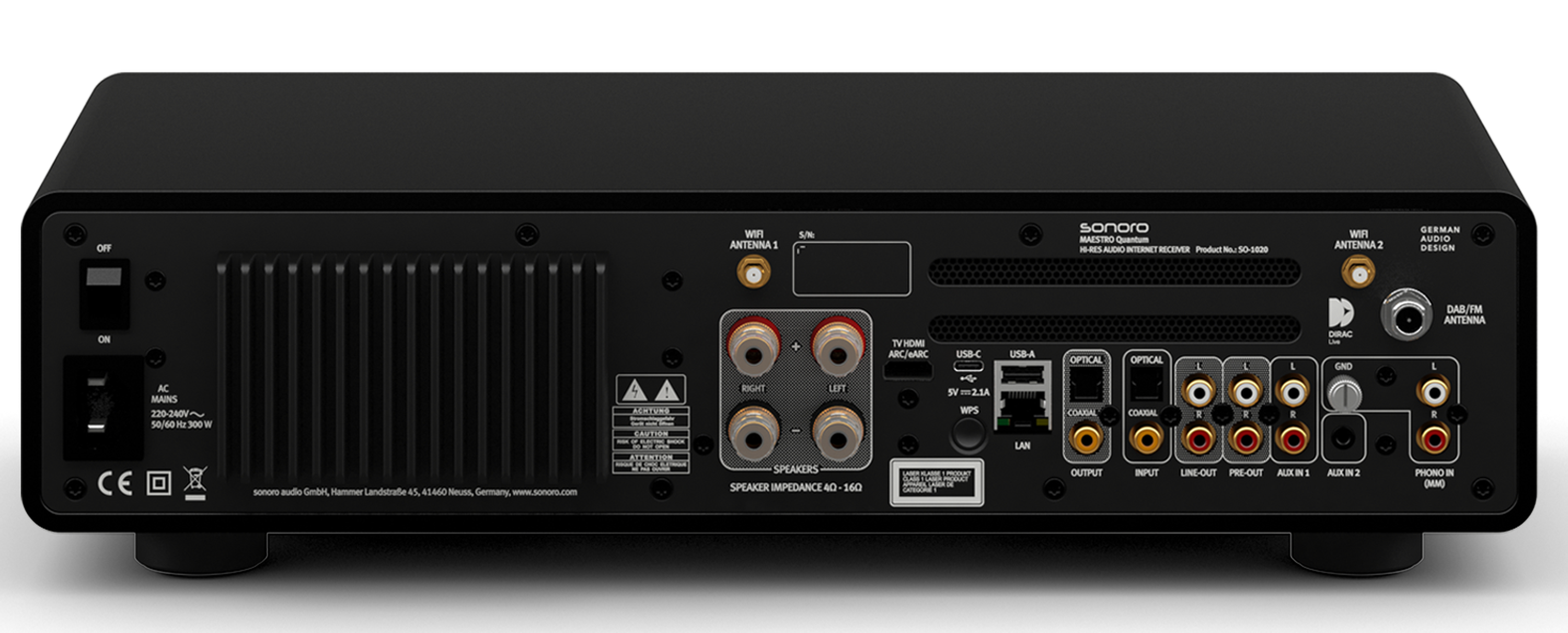 Sonoro MAESTRO Quantum | 2x180W | Hi-Res Audio | CD/Radio/Internet | 4" Display