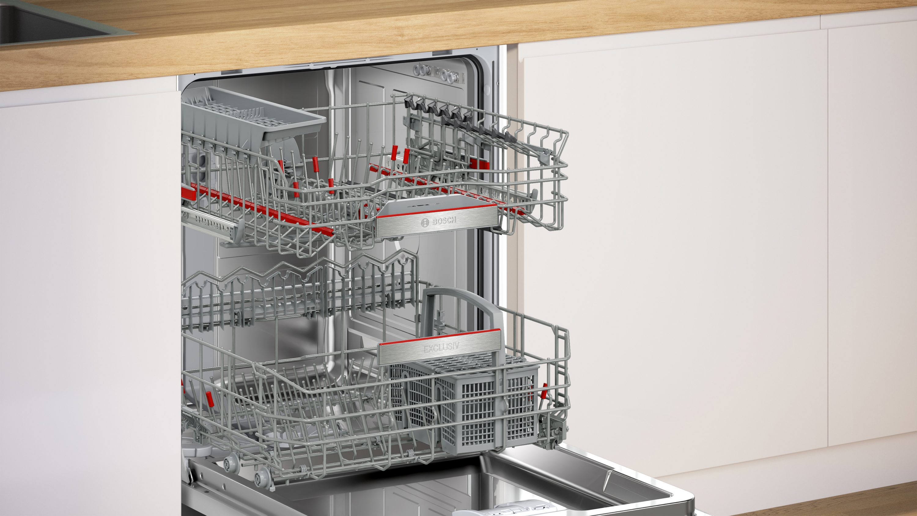 Bosch SBV4EBX04D XXL Geschirrspüler vollintegr. | 60 cm | Max Flex Pro Körbe | Time Light | Efficient Dry
