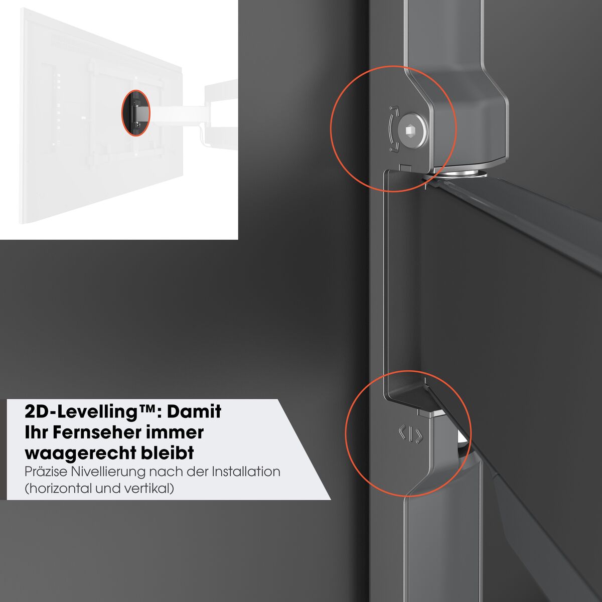 Vogels ELITE TVM5645 Schwenkbarer TV-Wandhalter für Geräte von 40"-77"