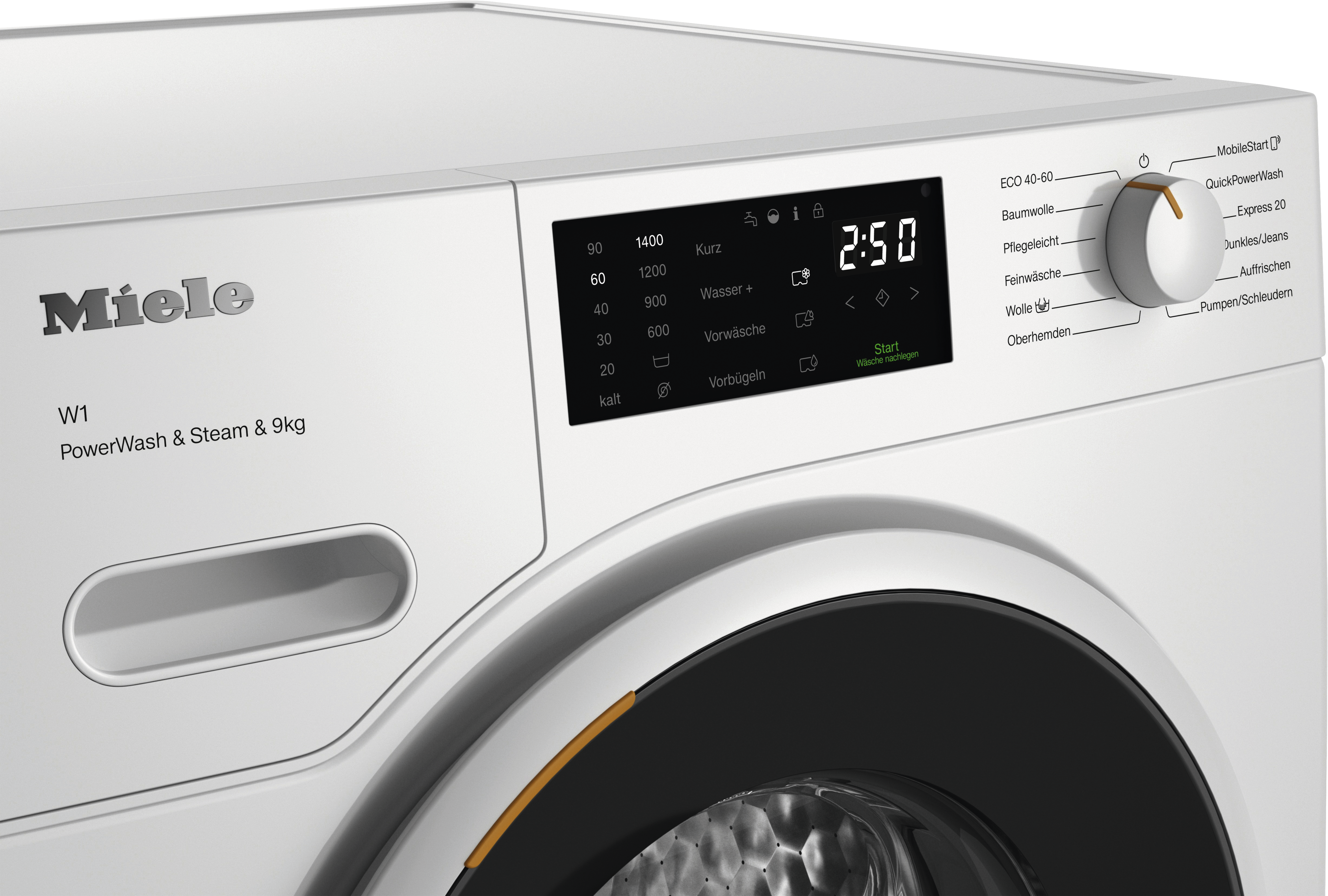 Miele WWD 380 WPS | W1 | 9 kg | 1.400 U/min | 72 dB | QuickPowerWash | SteamCare | EEK A