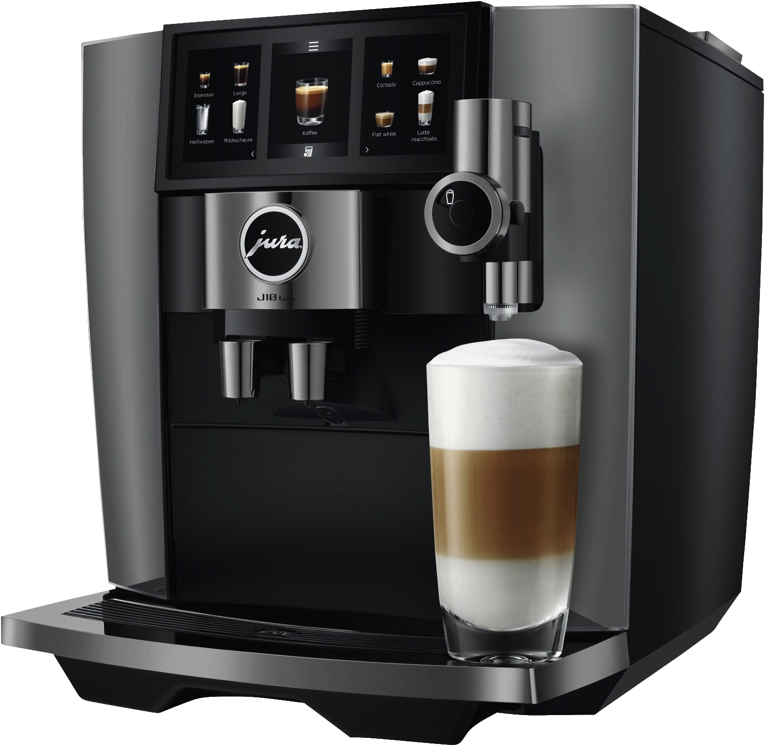 JURA J10 twin (EA) Diamond Onyx | Kaffeevollautomat | 2 Mahlwerke | 15 bar | 1,9 l Tank